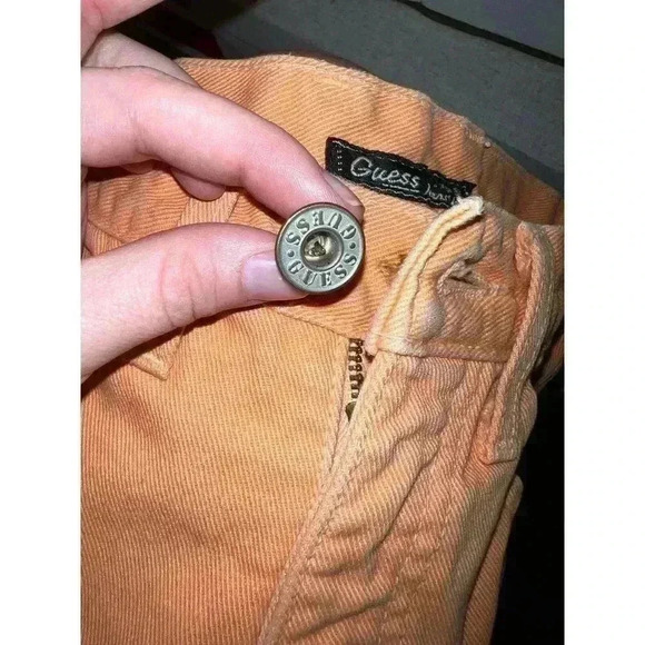 VINTAGE GUESS ORANGE JEANS SIZE 24 - Picture 3 of 13